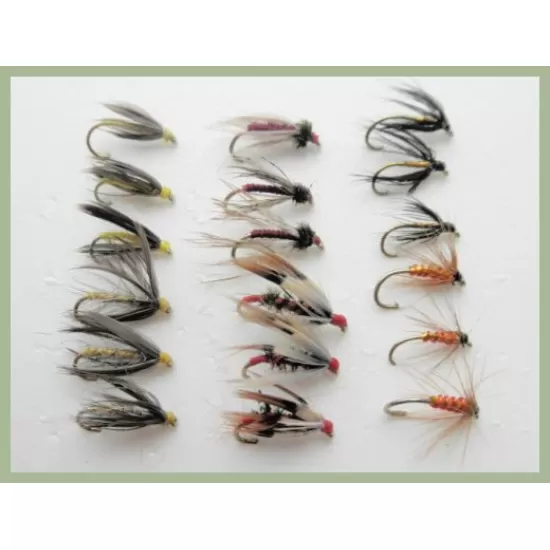 18 Wet Flies- Spider Patterns inc Waterhen etc