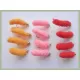 12 Mop Flies, Pink Orange & Red Wotsits
