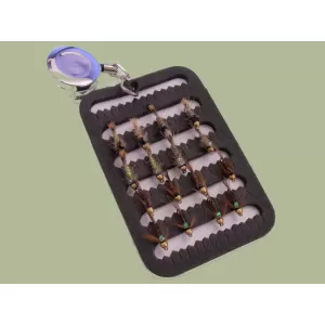 16 Hares Ear and Pheasant Tail Goldhead Nymph on a Fly Patch with a Zinger