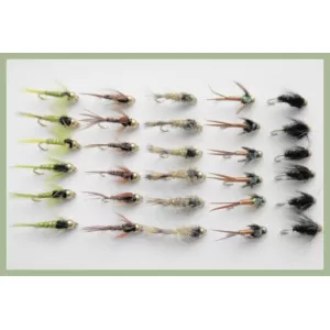 30 Mixed Barbless Goldhead Nymph - 5 Named Varieties