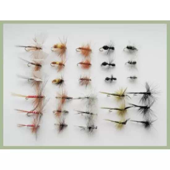 30 Mixed Dry Flies, 10 Varieties
