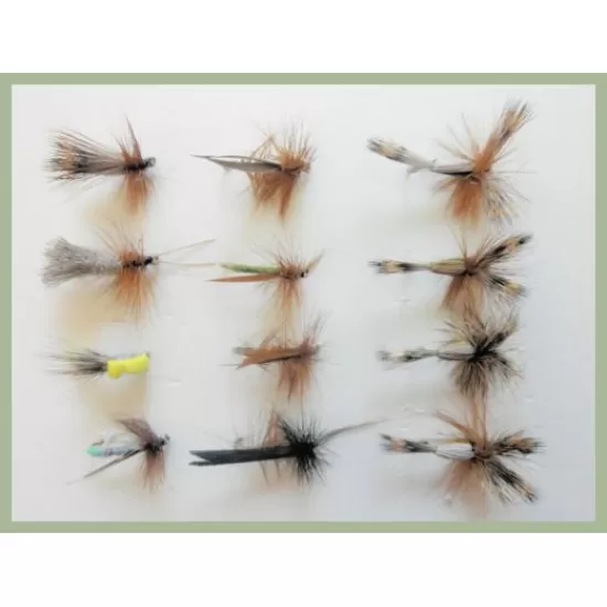 12 Barbless Sedge and Humpy (4 humpy 8 sedge)