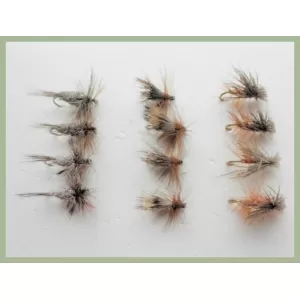 12 Barbless Dry Specials - Irresistible, Deer hair, Elk