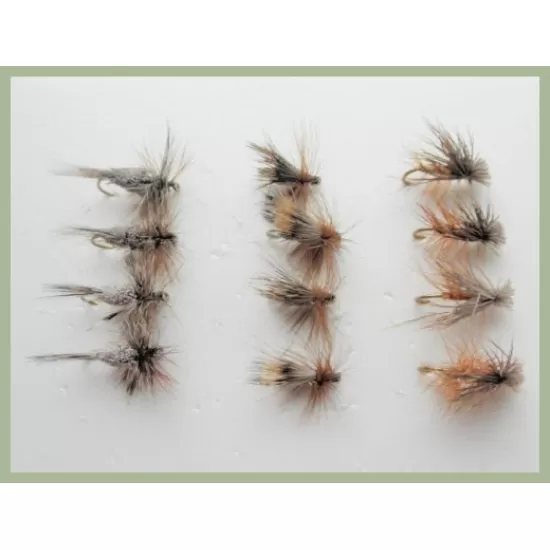 12 Barbless Dry Specials - Irresistible, Deer hair, Elk