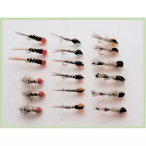 18 Hot Head Nymph inc HE, PT, Mullet Back and Tri Bead