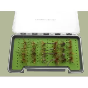 24 Daddy Long Legs Flies in a Troutflies LARGE Silicone Insert Box