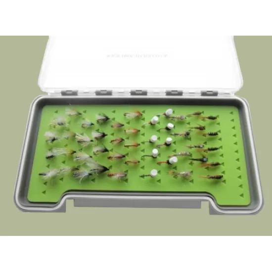 45 Mixed Flies in a Troutflies -  LARGE Silicone Insert Box