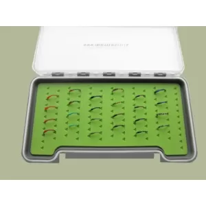 24 Epoxy Buzzers in a LARGE Troutflies Silicone Insert Box