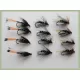 12 BARBLESS Wet Flies - Kate Mclaren, Bibio & Black Pennell