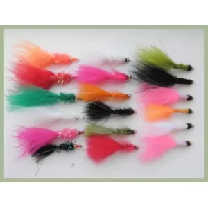 18 Goldhead Lures, Tadpoles, Nomads and Woolly Buggers