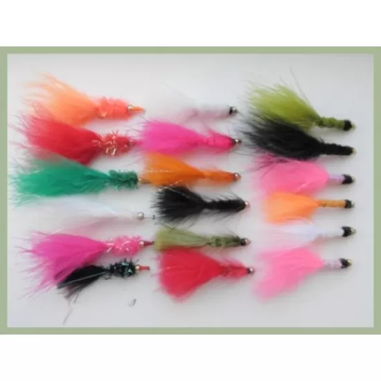 18 Goldhead Lures, Tadpoles, Nomads and Woolly Buggers