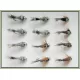 12 Barbless Goldhead Nymph - Flash Head Hares Ear and Flash Head Pheasant Tail