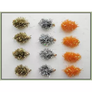 12 Goldhead Egg Fritz, Orange, Gold & Silver