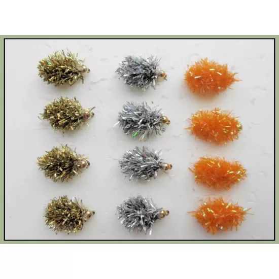 12 Goldhead Egg Fritz, Orange, Gold & Silver