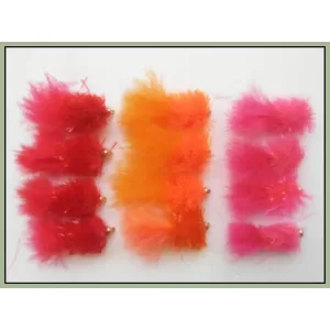 12 Goldhead Hot Blobs - Orange, Pink & Red