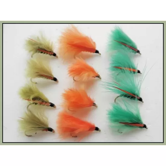 12 Mini Cormorant, Green,Olive & Orange