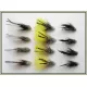 12 Marabou Muddler - White,Natural & Yellow