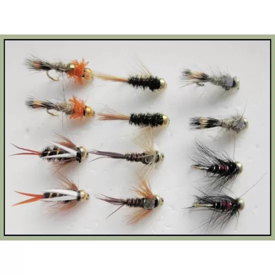 12 Goldhead Nymph - 6 Varieties