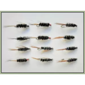 12 Barbless Diawl Bach Nymph - Mixed