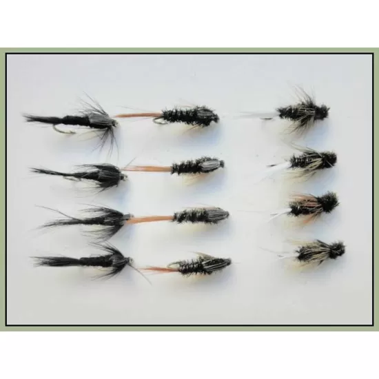 12 Nymph, Black Gnat, Tiger & Dragon