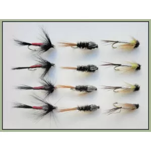 12 Nymph, Tiger, Hatching Sedge, Iron Blue