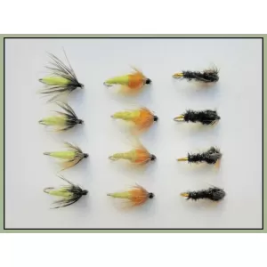 12 Nymph, Amber, Caddis & Coch y bondhu