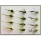 12 Goldhead Nymph - OLIVES -Evil weevil, Tungstens, Goldheads