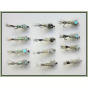 12 Mixed Hares Ear, Flash Head, Standard & Full flash