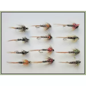 12 Barbless Crunchers, Mixed Colours