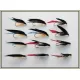 12 Barbless Wet Flies - Butchers, Gold and Kingfisher