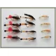 12 Wet Flies - Ke-he,Grenadier,Grouse & Orange