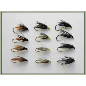 12 Wets -  Snipe & Purple, Partridge & Orange, Yellow & Dove