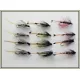 12 Wet Flies - Kate McClaren, Olive & Claret Bumble