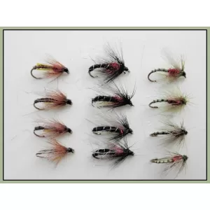 12 Emerger, Micks, Black/Red. Pheasant Tail