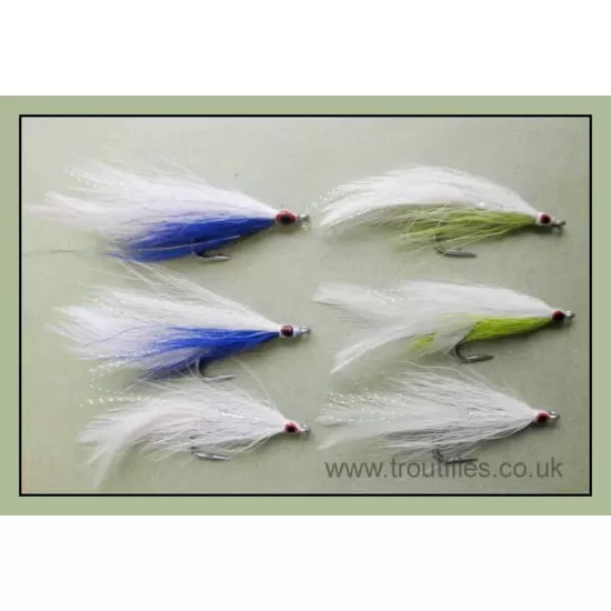 6 Deceiver Bass Flies
