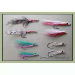 8 Mixed Bass Flies