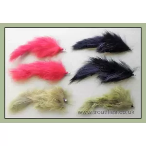 6 UNWEIGHTED Pike Zonker - Red, Black, Olive