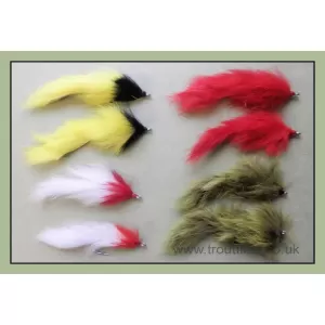 8 Pike Flies - Bunny's and Zonkers (4 VARIATION)