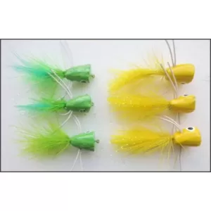 6 Poppers, Green and Yellow