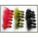 18 Goldhead Woolly Buggers - Red, Olive, Black