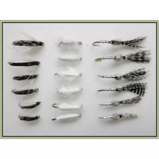 18 Nymph Flies, Corixa, Caenis and Chomper