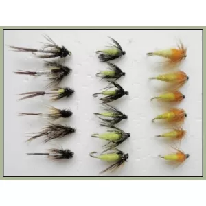 18 Nymph Flies, Hatching,Caddis and Amber