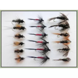18 Nymph Flies,Dragon, Iron Blue, Tiger