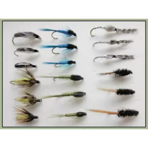 18 Nymph Flies, 6 Types, Damsels,Caddis,Diawl Bach etc