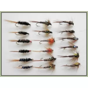 18 Nymph Flies,Diawl Bach ,Pheas Tail, Cruncher