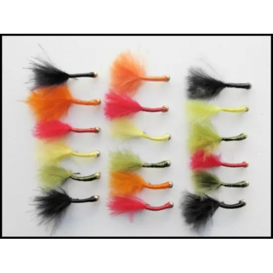18 Goldhead Copper Wire Marabou - Mixed Colours