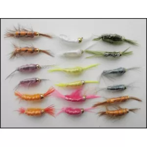 18 Goldhead Shrimp and Scud Trout Flies