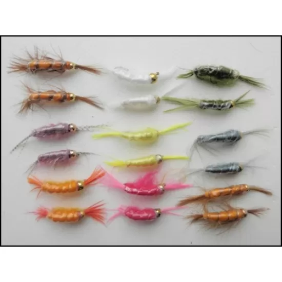 18 Goldhead Shrimp and Scud Trout Flies