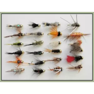 24 Barbless Goldhead Mixed Nymphs - Random Selection