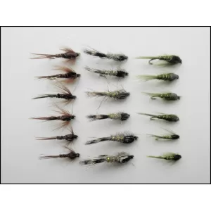 18 Nymphs, Hares Ear, Olives & PTN